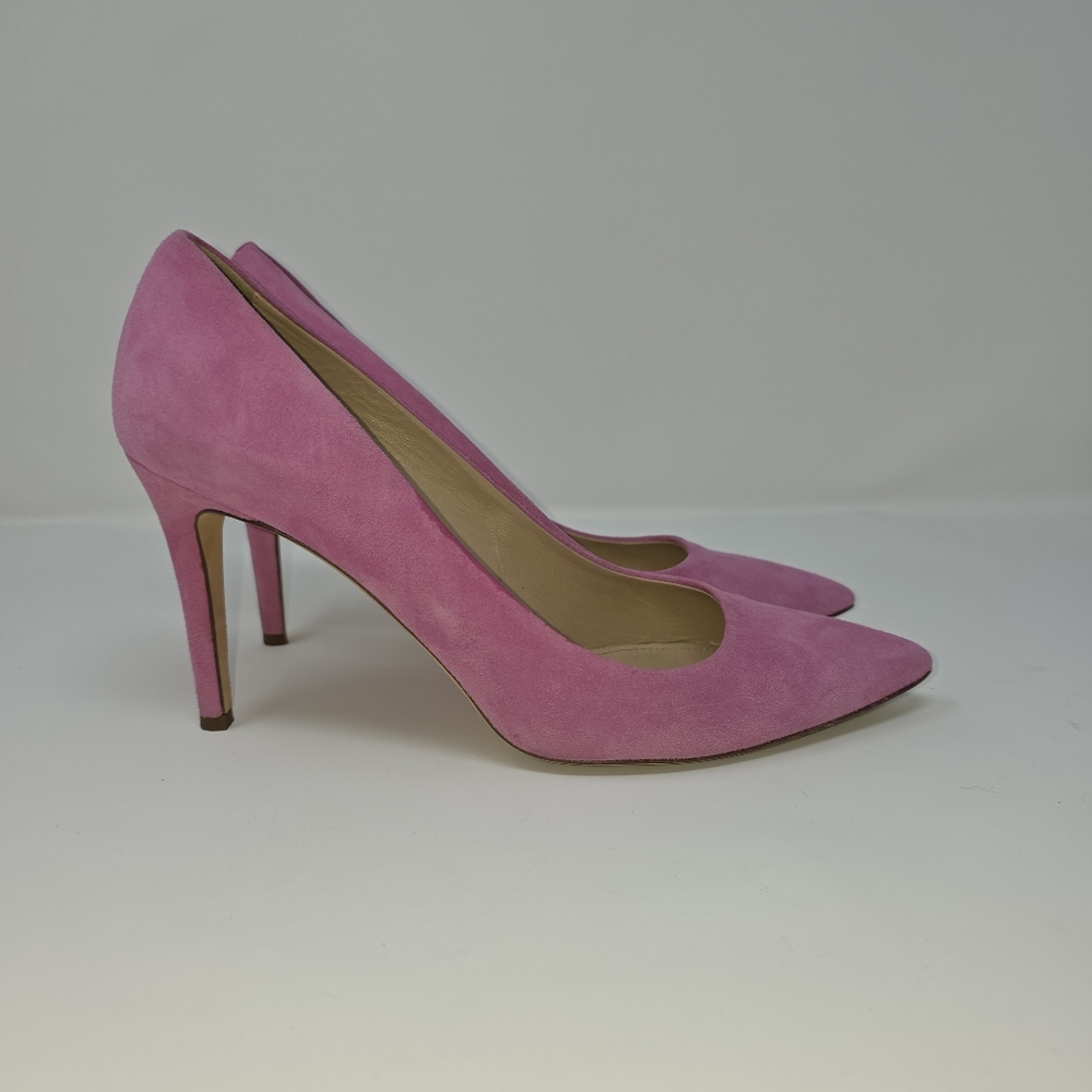 J.Crew Elsie pointed-toe pumps heels – Pink Suede - Size 9.5 - Made in Ita